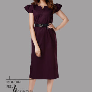 Deep Wine Sheath Dress