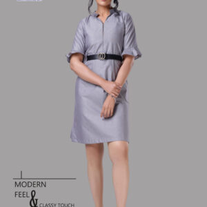 Light Grey Shirt Mini Dress