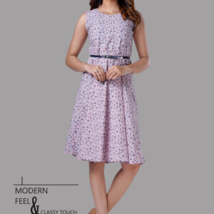 Pink Ditsy Floral Sleeveless Dress