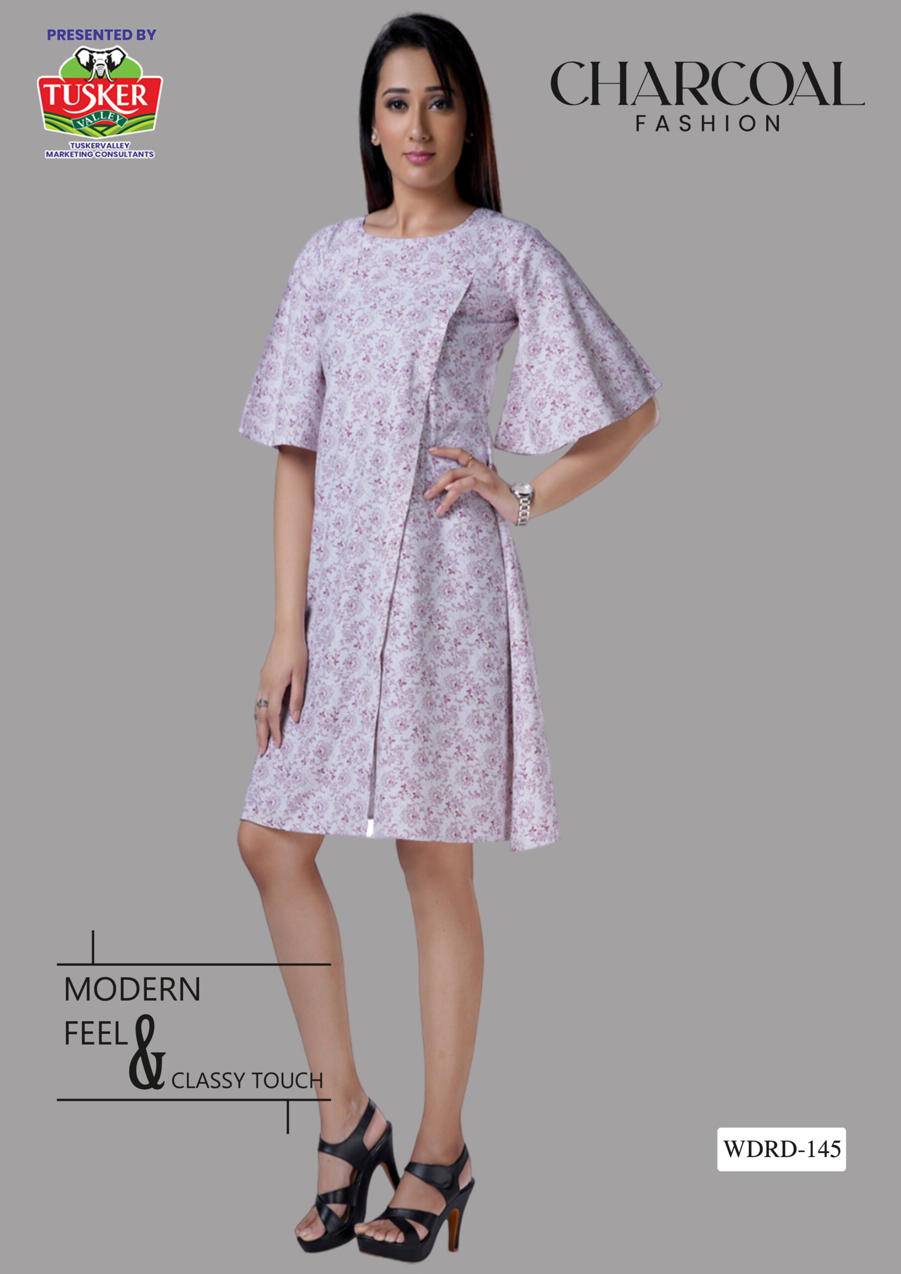 Pale Pink Floral Shift Dress