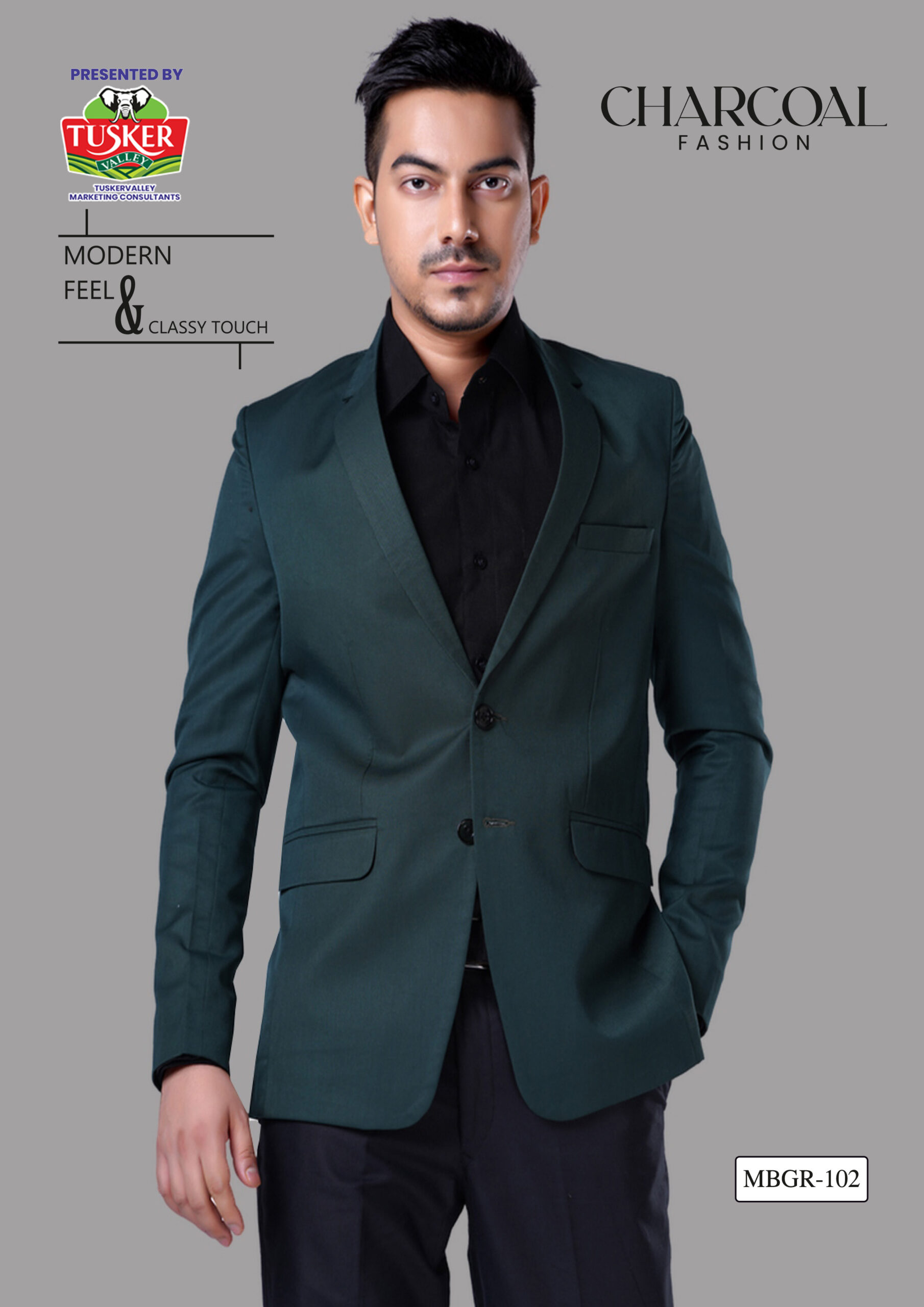 Men's Dark Forest Green Blazer - Image 2