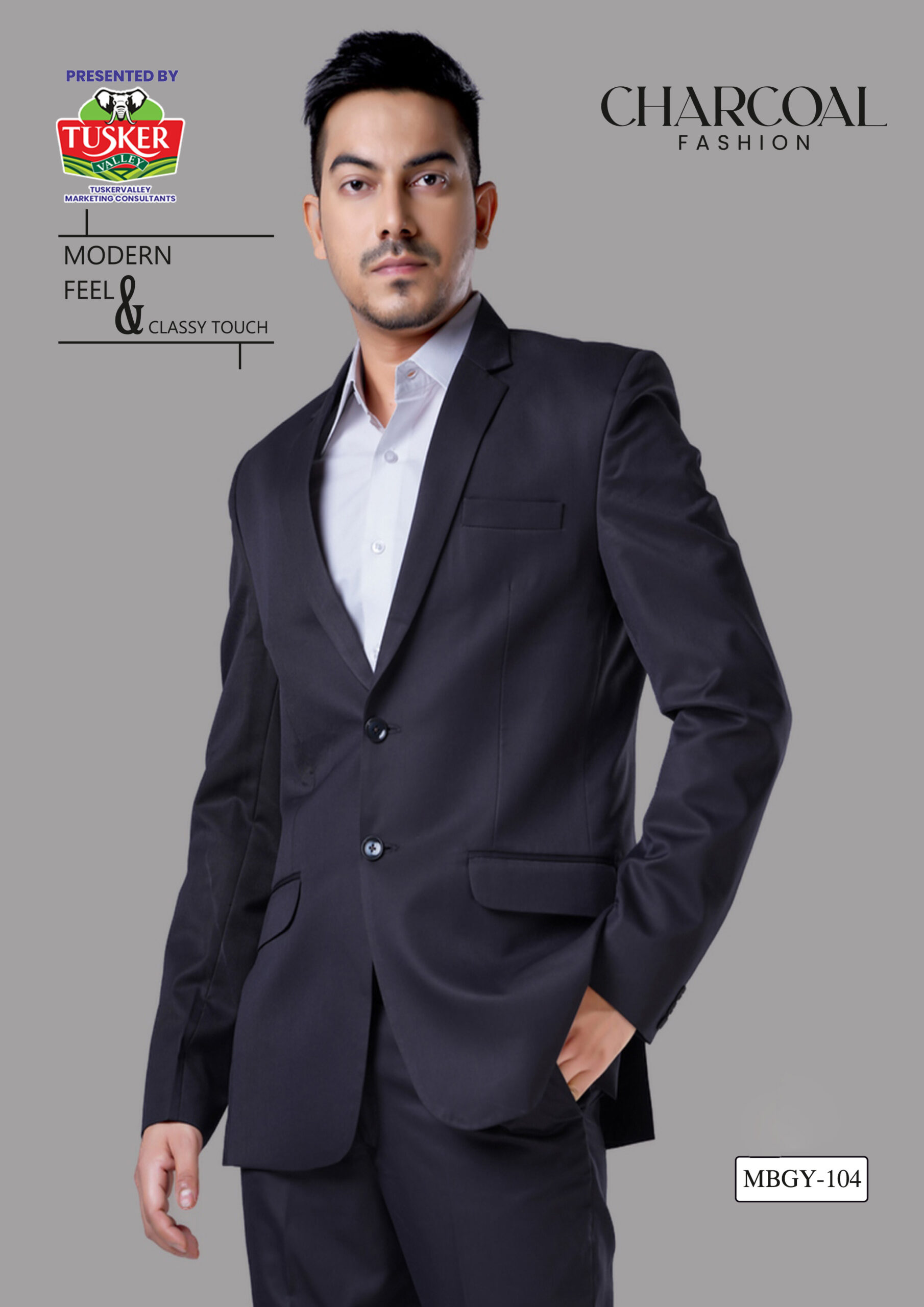 Men's Charcoal Grey Formal Blazer