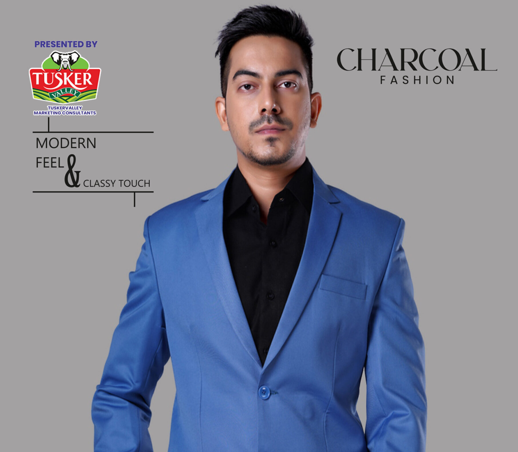 Men's Cobalt Blue Tailored Blazer - Image 2