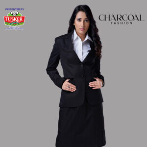 Black Formal Skirt Suit Set