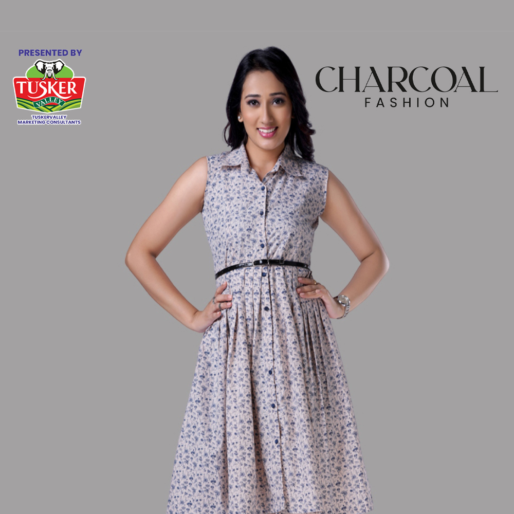 Floral Print Sleeveless Shirt Dress