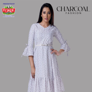 Pale Print A-Line Dress