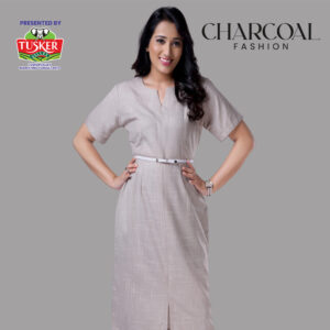 Taupe Sheath Pencil Dress
