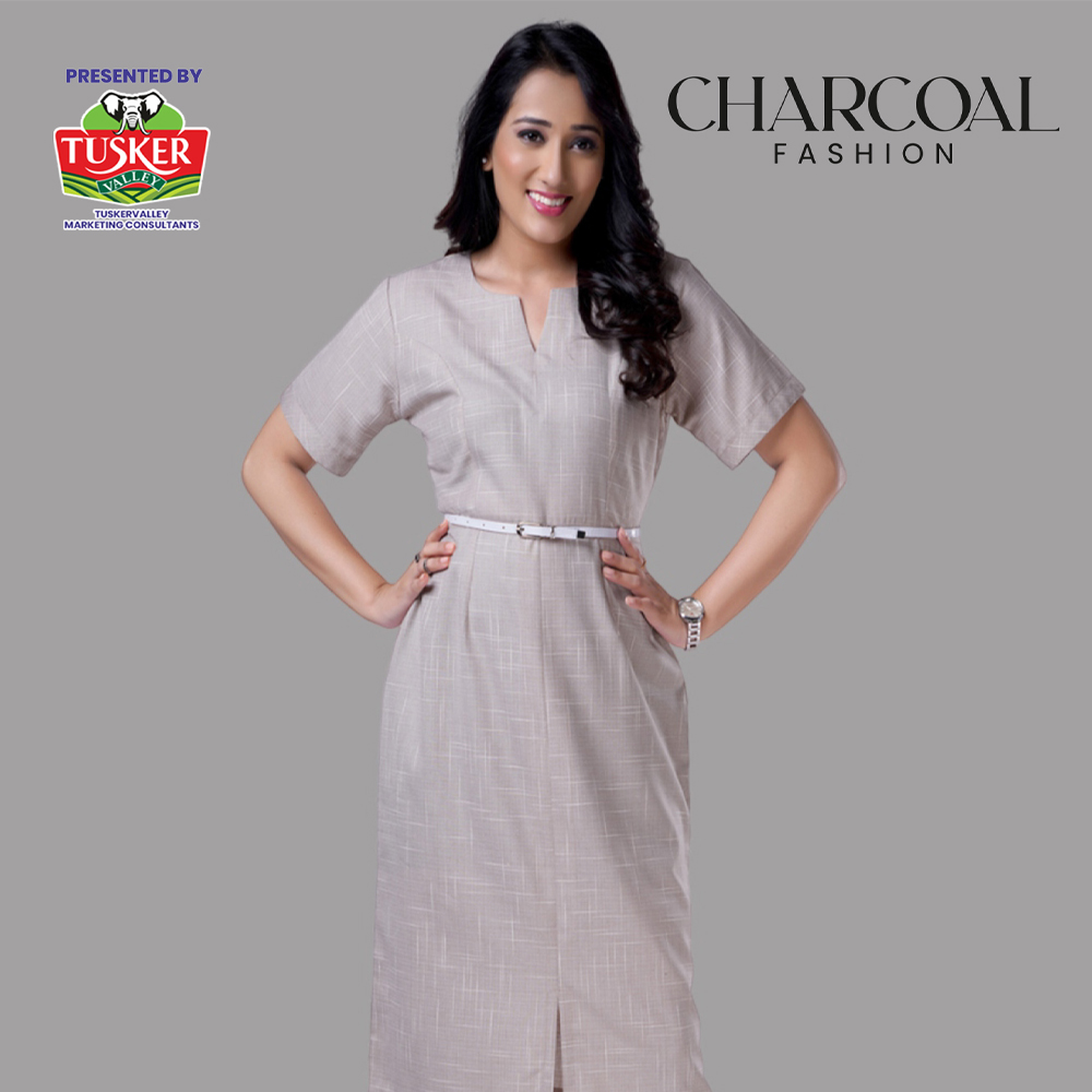 Taupe Sheath Pencil Dress