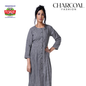 Women’s Checkered Button-Down Midi Dress